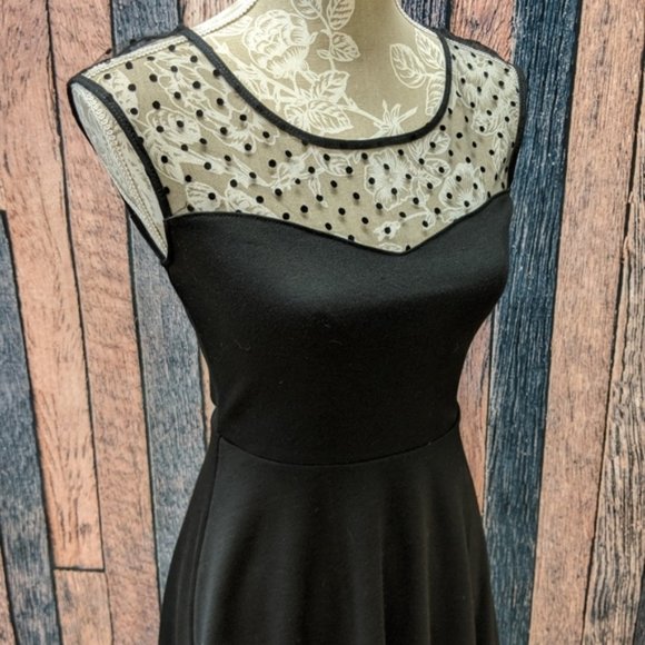 Sweetheart Polka Dot Skater Dress - Picture 1 of 8